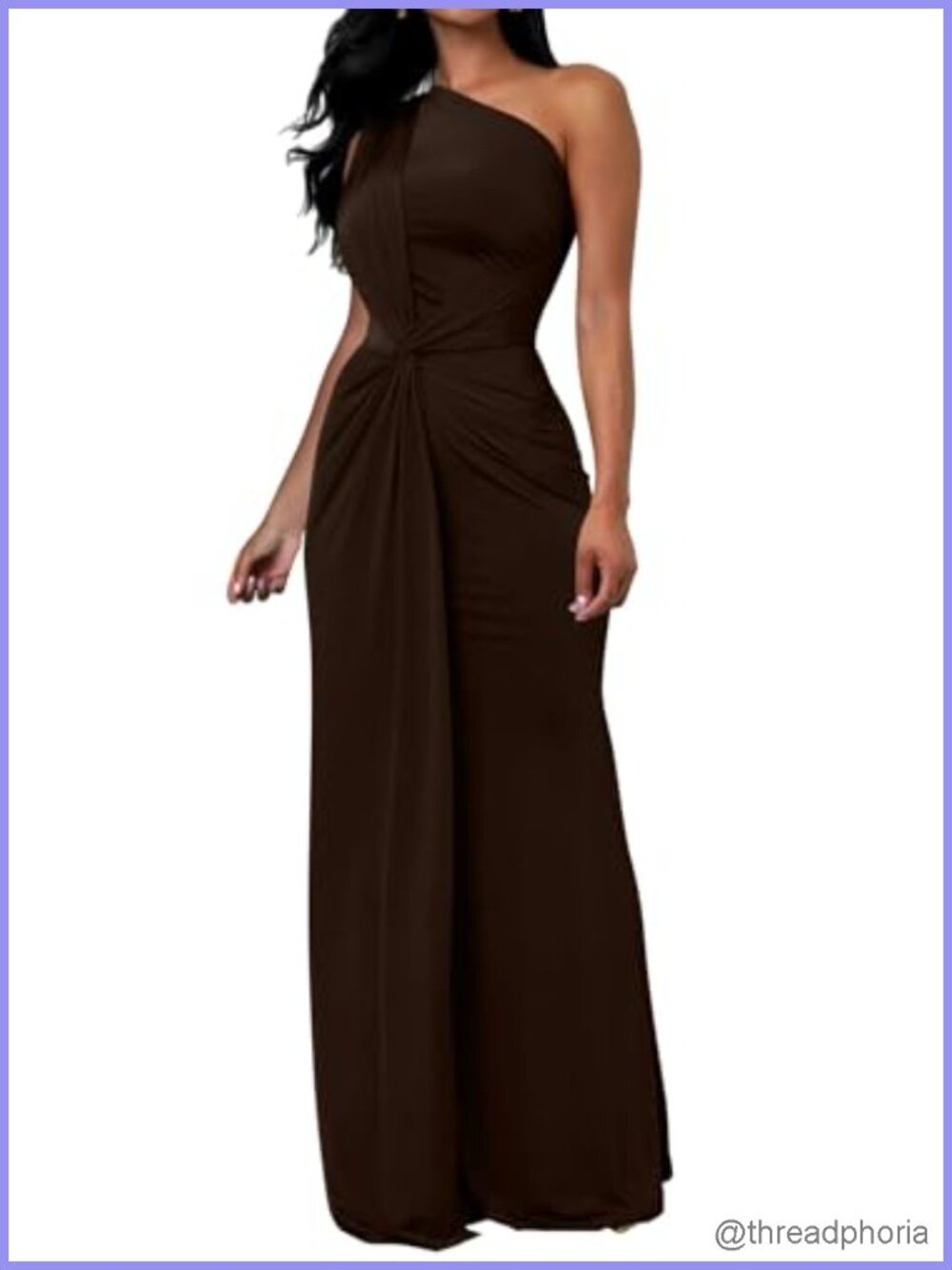 Sleeveless One Shoulder Bodycon Maxi Dress Evening Cocktail